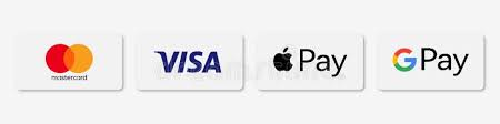 Visa, Mastercard, Apple Pay, Google Pay